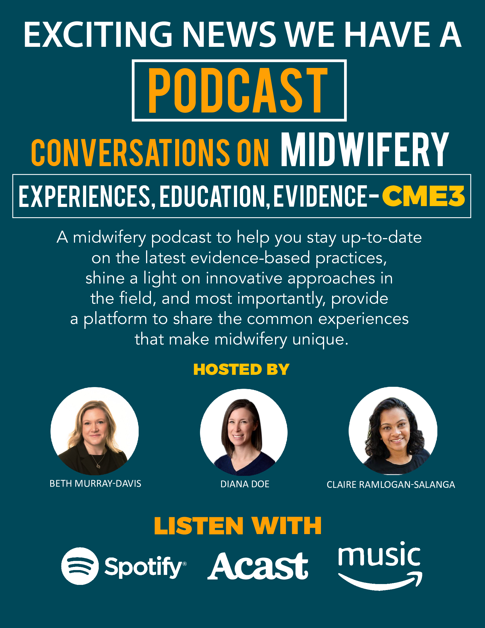 Conversations On Midwifery Podcast Flyer