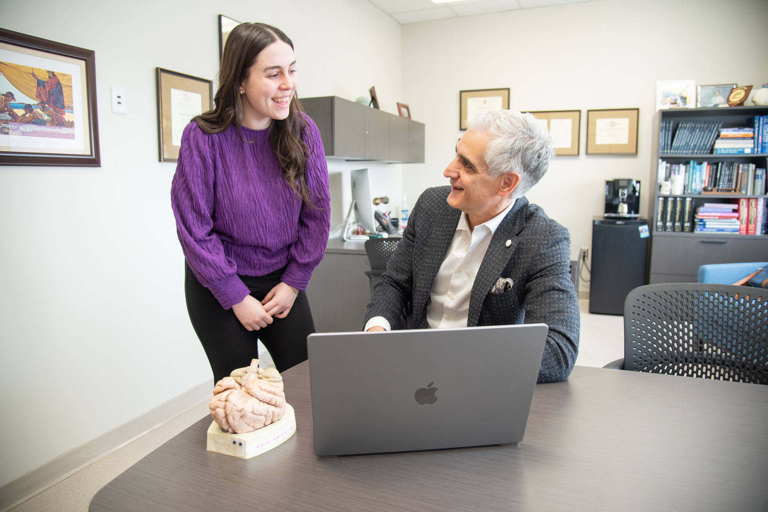 Christine Kauzen, Patient and Dr. David Steven, Neurosurgeon at LHSC 