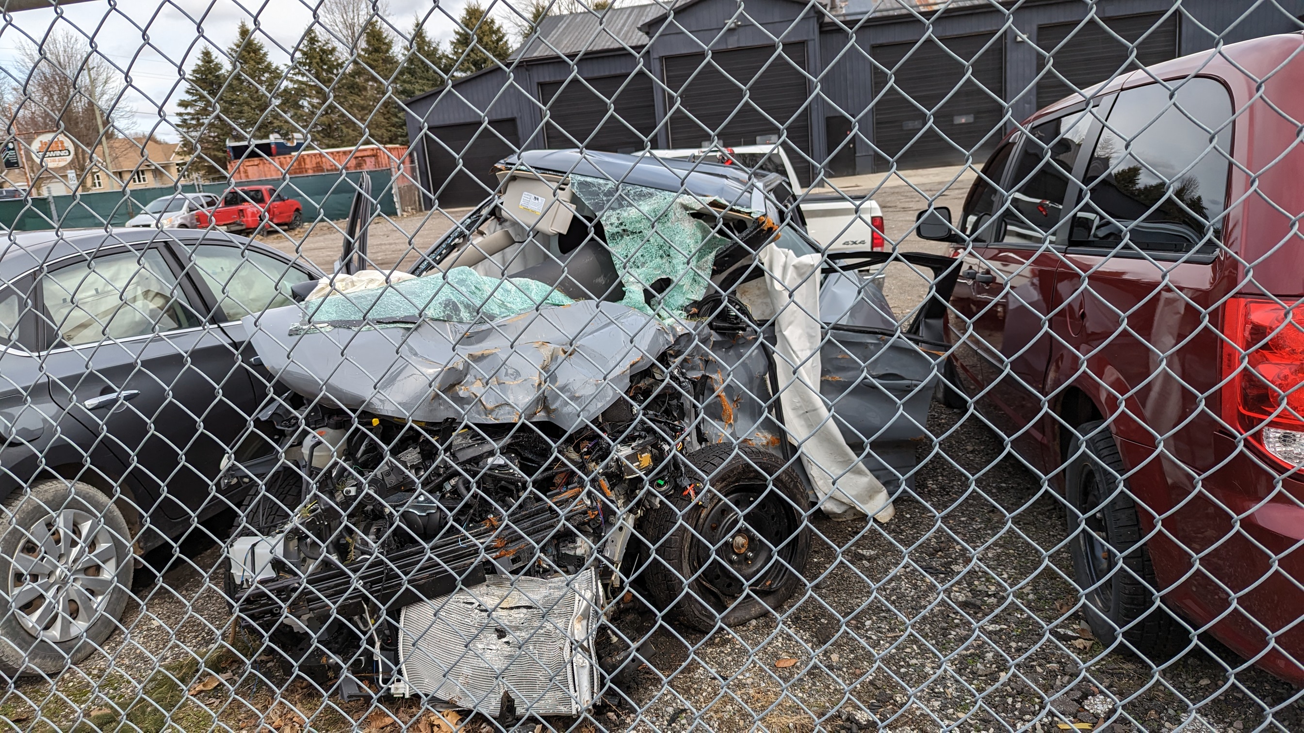 Car post-crash. 