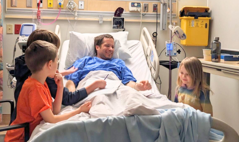 Chris Wyenberg, patient, and family