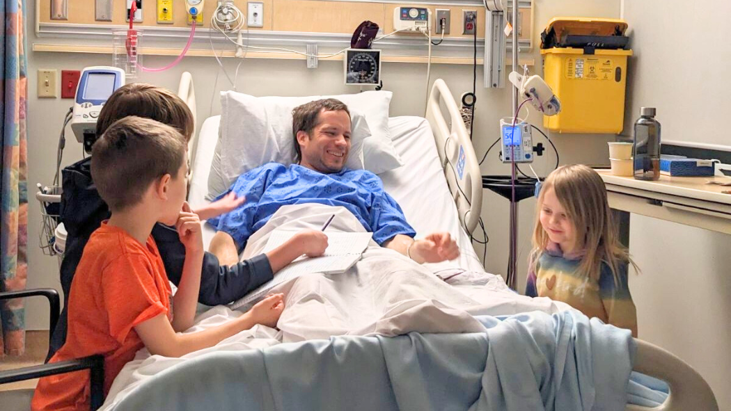 Chris Wyenberg, patient, and family