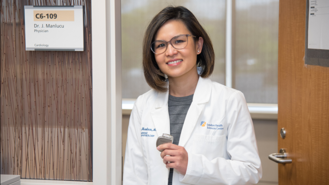 Jaimie Manlucu holding EV-ICD